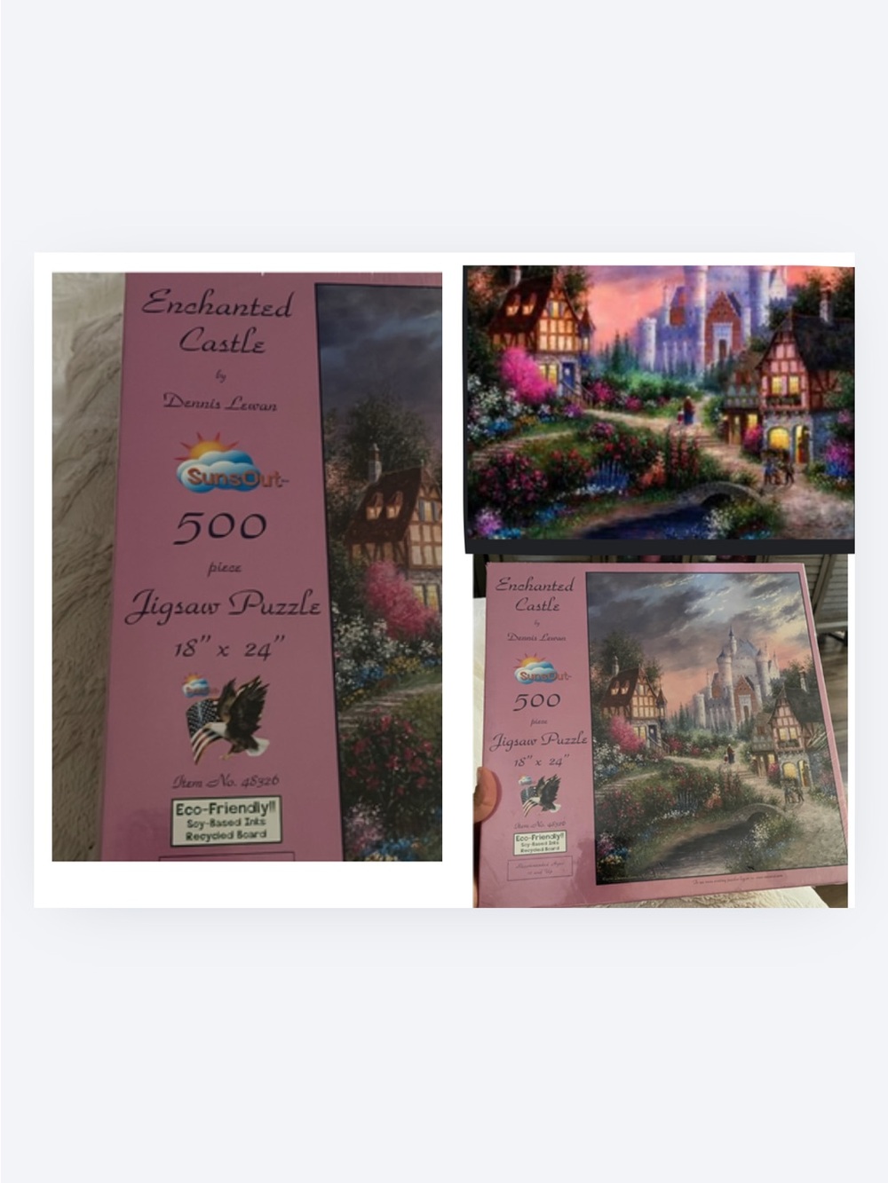 Enchanted Castle 500pc Jigsaw Puzzle by Dennis Lewan.